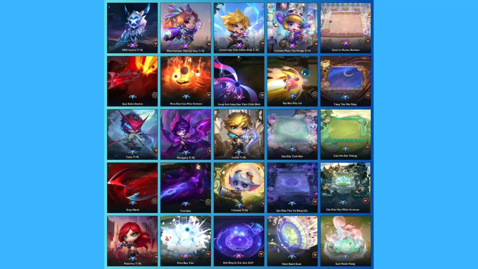 ✨ DRX Aatrox Tí Nị 💫 Miss Fortune Thỏ Chỉ Huy Tí Nị ⚡ Ezreal Học Viện Chiến Binh &amp; Ezreal Tí Nị 🎉 Tristana Pháo Thủ Pengu Tí Nị + Tristana Tí Nị  • Quán Le Bunny Bonbon 🎀